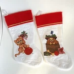 Vtg Set Of 2 Rauch Felt Embossed Christmas Stocking Orange Tabby And Puppy 1997. Fixed Price $21.60.
