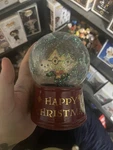 Vintage Harry Potter Snow Globe Happy Christmas Lights Up W/various Colors 5.5". Fixed Price $35.00.