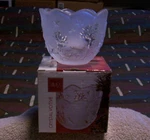 Mikasa Holiday Classics Crystal Votive With Candle"nib". Fixed Price $5.99.