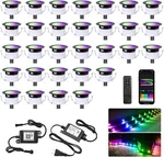 30PACK 1.22" Low Voltage Wifi Rgbw+ic Dynamic Recessed Led Deck Light Waterproof. Fixed Price $139.99.