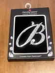 Harvey Lewis Swarovski Crystals Silver Letter B Monogram Holiday Ornament New. Fixed Price $20.00.