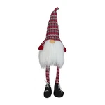 Northlight 23 Christmas Red Gray Sitting Santa Gnome Figure Soft Dangling Legs. Fixed Price $37.79.