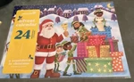 Children's Advent Calendar Santa. W/24 Reusable Stickers By Upbounders 16 X12. Fixed Price $22.50.