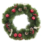 Ukrainian Wreath With Frosted Straw Bows, Apples & Pine Cones 20 Inches. Fixed Price $34.26.