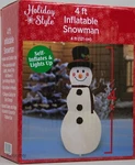 Christmas Holiday Style 4 Ft Snowman Airblown Inflatable Nib. Fixed Price $44.99.