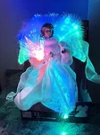 Home Accents Holiday Led 12 Angel Fiber Optic Silver Dress Star Tree Topper New. Fixed Price $52.23.
