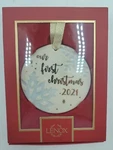 New Lenox 2021 Porcelain Our First Christmas Snowflake Round Disc Ornament. Fixed Price $10.79.