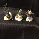 Set Of 3 Home Interiors Play Ornaments Snowmen 57096 (2004) Plus 1 Extra. Fixed Price $12.00.