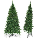 6FT Pre-lit Pvc Artificial Half Christmas Tree 8 Flash Modes W/ 250 Led Lights. Fixed Price $59.99.