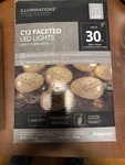 Polygroup Illuminations C12 Faceted Warm White Color Led Lights Set Of 30CT. Fixed Price $20.00.
