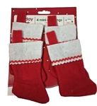 Mini 4" Red And White Traditional Christmas Stockings Felt Lot/set New. Fixed Price $5.22.
