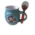 Mickey Mouse Christmas Hot Chocolate Mug With Spoon Disney Frankford Candy CB3. Fixed Price $10.00.