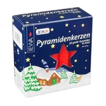 Jeka 17MM Large Red Christmas Pyramid Candles 18 Box -4" Tall 11/16" Dia. Fixed Price $19.99.