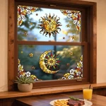 Static Window Clings Sun And Moon 1 Reusable Decals For Glass, 47.24" .... Fixed Price $21.64.