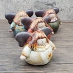Whimsical Tii Collections Pottery Christmas Chubby 3" Angel Figurine Set Of 4. Fixed Price $24.95.