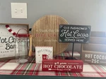 Hot Cocoa Bar Decor Items From Target, Hobby Lobby Signs/tray/storage Box + More. Fixed Price $35.50.