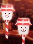 2 Solar Led Snowman Pathway Markers Lights. Fixed Price $21.99.