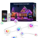 Permanent Outdoor Lights For House: 100FT Rgb+ic Led Eave With Smart Ap.... Fixed Price $63.04.
