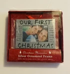 Our First Christmas Silver Ornament Frame By Lighthouse Christian Products New. Fixed Price $11.99.