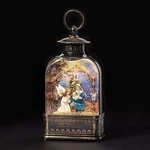 Roman 9.5" Led Lighted Angel With Holy Family Christmas Snow Globe Lantern. Fixed Price $62.50.