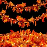 Thanksgiving Decorations Garland With Lights 9FT Plug Fall Ga.... Fixed Price $35.64.