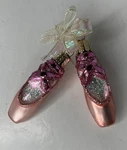 Old World Christmas 32030 Glass Blown Ballet Slippers Ornament No Box. Fixed Price $9.90.