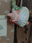 Patience Brewster - Mini Joyful Flying Pig Krinkles Ornament 3" (30289). Fixed Price $54.99.