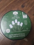 New!! Holiday Time 240 Cool White Led Dome Lights With Green Wire On Reel. Fixed Price $14.00.