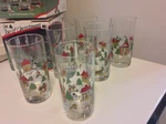 Set Of 6 Vintage Carlton Holiday The Joy Christmas Hi-ball Drinking Glasses. Fixed Price $27.99.
