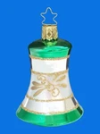Inge Gold Green Bell Glocke German Blown Glass Christmas Tree Ornament. Fixed Price $22.94.