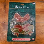 Vintage Trim Home Christmas Suncatcher Bells Holly Bow Window Decor Nos. Fixed Price $9.97.