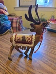 Handmade Reindeer Fabric Christmas Tree Ornament. Fixed Price $7.99.