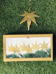 6 Dillards Trimmings Gold Maple Leaf Christmas Tree Ornaments New Box. Fixed Price $25.00.