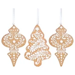 Raz Imports 4.5" White Icing Gingerbread Christmas Tree Ornaments, Set Of 3 A.... Fixed Price $22.63.