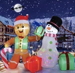 Coolwufan 6 Ft Christmas Decorations Outdoor Inflatables Gingerbread Man Snow.... Fixed Price $50.00.