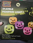(vintage Kmart) Totally Ghoul Sparkle Pumpkin Lights Indoor/outdoor. Fixed Price $42.50.