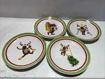 Promotional Alliance Whimsical Reindeer 6 Appetizer Plates Christmas. Set Of 4. Fixed Price $17.50.