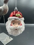 Vintage Glittery Santa Shatterproof Christmas Ornaments By Destination Holiday. Fixed Price $14.00.