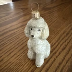 White Toy Poodle Dog Blow Glass Joy The World Collection Christmas Ornament. Fixed Price $15.00.