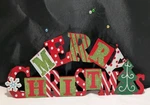 Hobby Lobby Merry Christmas Wall/door Sign Plaque Red/white/green Glitter 17X8. Fixed Price $10.79.