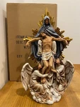 Angels With Christ Figurine By Joseph's Studio/roman Inc 13.25" Tall - New W/box. Fixed Price $84.95.