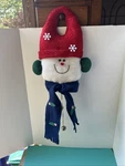 Sparkly Snowman Christmas Door Hanger With Bells Decoration. Fixed Price $10.99.