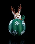 Lying Reindeer Christmas Ornament 3D Printed Holiday Decoration. Fixed Price $15.99.
