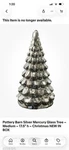 Pottery Barn Christmas Large Lit Mercury Glass Tree Cloche 22" Silver New. Fixed Price $167.00.