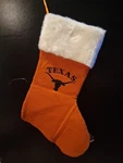 Burnt Orange White Longhorn Texas Christmas Stocking Forever Collectibles. Fixed Price $14.69.