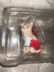Sandicast Shorthair Ginger Tabby Cat With Stocking Christmas Ornament. Fixed Price $13.50.