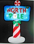 New 3.5' Christmas North Pole Sign Gemmy Lighted Airblown Inflatable. Fixed Price $39.99.