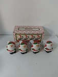 Santa Napkin Rings Holiday Collection Hand Painted Porcelain Set Christmas 4X. Fixed Price $21.99.