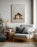 Textured Nativity Scene Canvas, Minimalist Holy Family Art, Christmas Decor. Fixed Price $169.96.