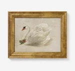 Swan Framed Wall Art 10"X8" Christmas, Threshold Studio Mcgee, Target. Fixed Price $35.00.